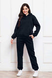 Drop Shoulder Long Sleeve Hoodie and Pants Set - Trendsi - Flyclothing LLC