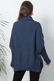 Turtle Neck Long Sleeve Ribbed Sweater - Trendsi - Flyclothing LLC