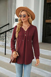 Long Sleeve Hooded Blouse - Trendsi - Flyclothing LLC