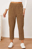 Pocketed Elastic Waist Pants - Trendsi - Flyclothing LLC