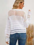 Cutout Round Neck Knit Top - Trendsi - Flyclothing LLC