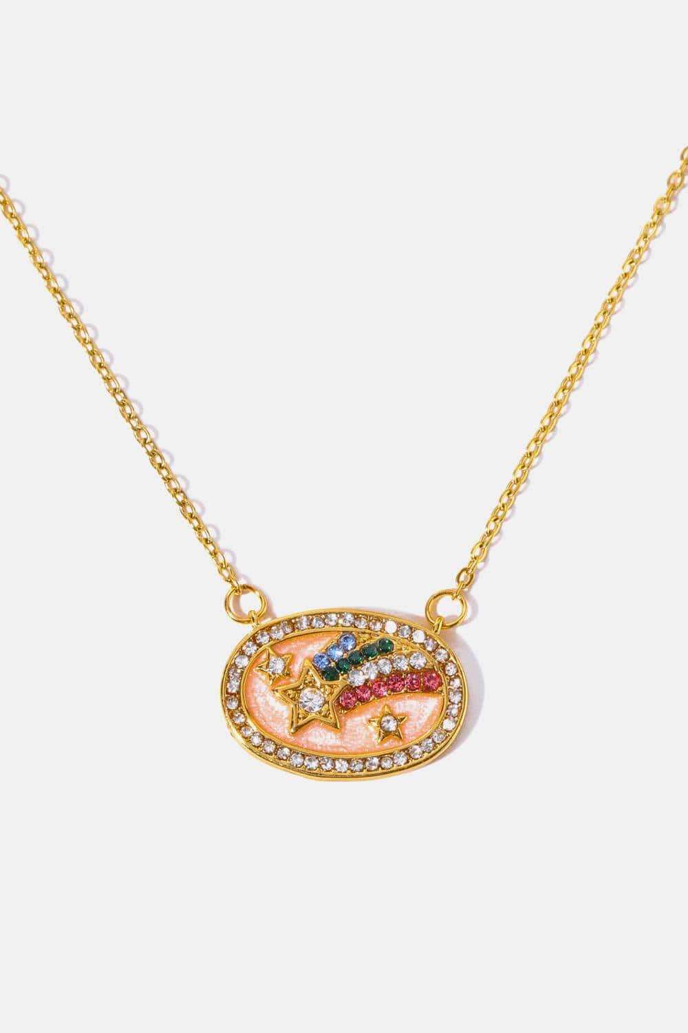 Stars in the Plate Pendant Copper Necklace - Trendsi - Flyclothing LLC