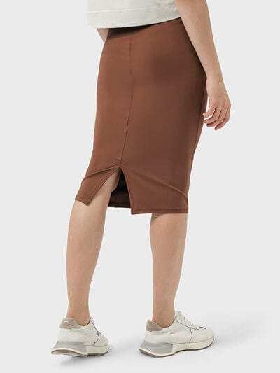 Slit Wrap Active Skirt - Trendsi - Flyclothing LLC