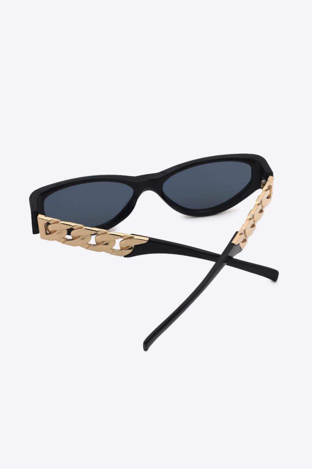 Chain Detail Temple Cat Eye Sunglasses - Trendsi - Flyclothing LLC