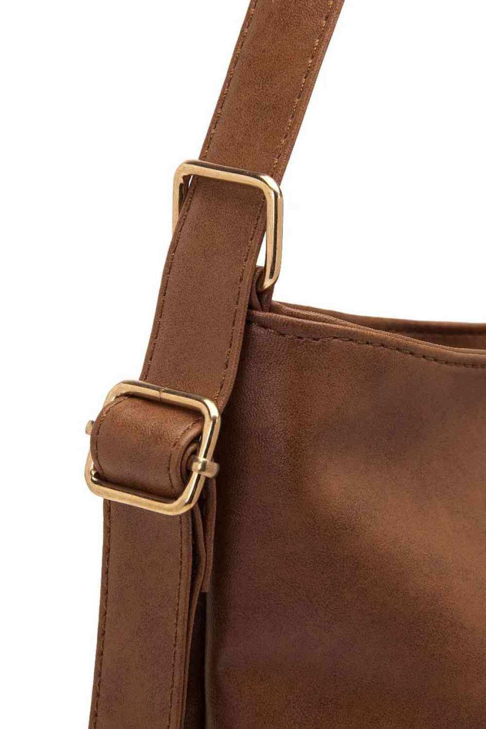Large PU Leather Crossbody Bag - Trendsi - Flyclothing LLC
