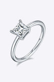 1 Carat Moissanite 925 Sterling Silver Solitaire Ring - Trendsi - Flyclothing LLC