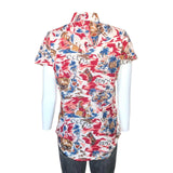 Rockmount Clothing Womens Red Western Hawaiian Print Short Sleeve Shirt - Rockmount Clothing - Flyclothing LLC