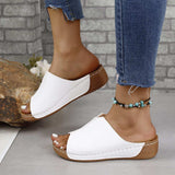 PU Leather Open Toe Sandals - Trendsi - Flyclothing LLC