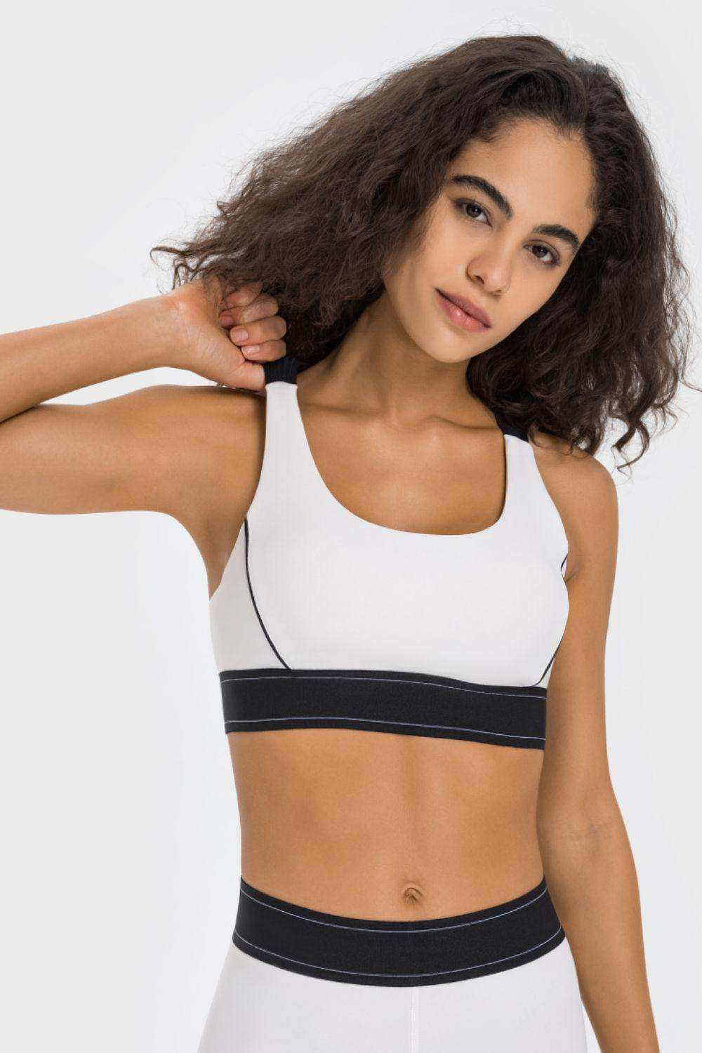 Contrast Sports Bra - Trendsi - Flyclothing LLC