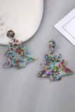 Christmas Tree Acrylic Earrings - Trendsi - Flyclothing LLC
