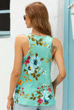 Floral Scoop Neck Tank Top - Trendsi - Flyclothing LLC