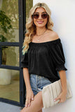 Short Flounce Sleeve Top - Trendsi - Flyclothing LLC
