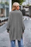 Open Front Dropped Shoulder Longline Cardigan - Trendsi - Flyclothing LLC