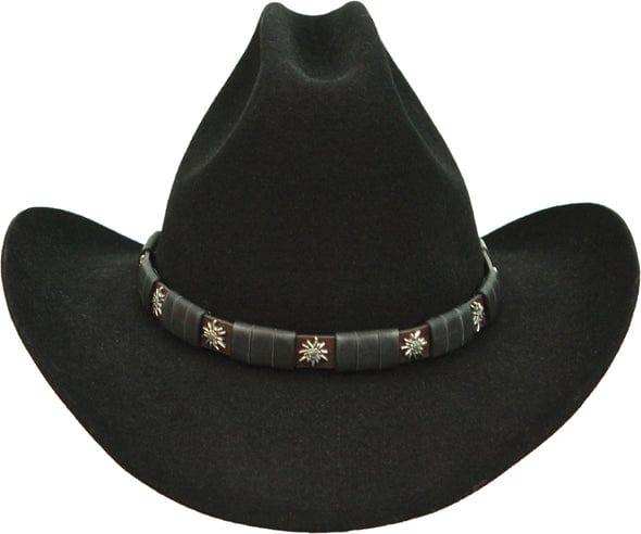 Rockmount Clothing Black Wool Felt Cattleman Western Cowboy Hat - Rockmount Clothing - Flyclothing LLC