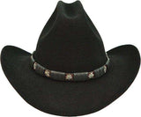 Rockmount Clothing Black Wool Felt Cattleman Western Cowboy Hat - Rockmount Clothing - Flyclothing LLC