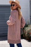 Heathered Open Front Longline Cardigan - Trendsi - Flyclothing LLC