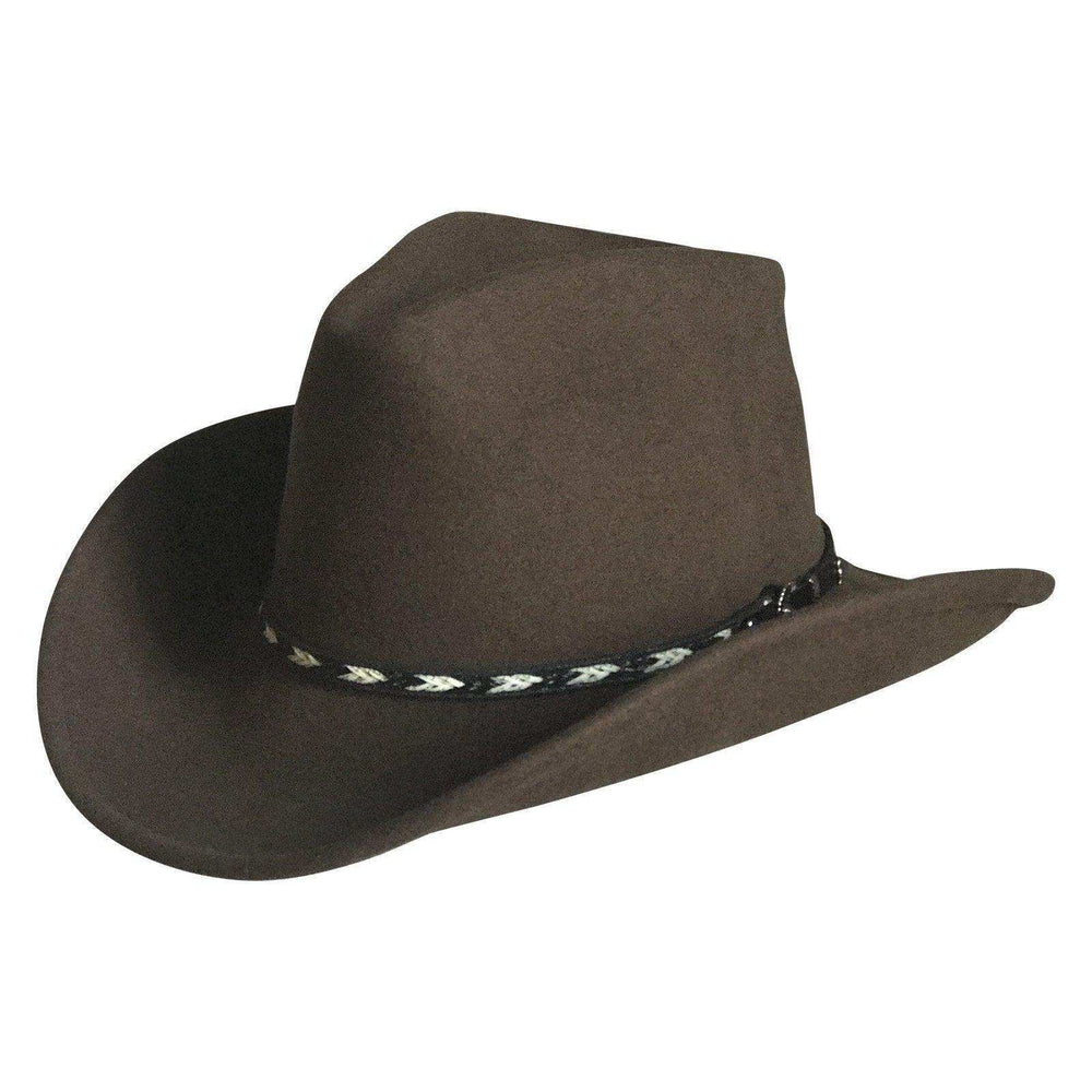Crushable Brown Felt Western Cowboy Hat - Rockmount Clothing - Flyclothing LLC