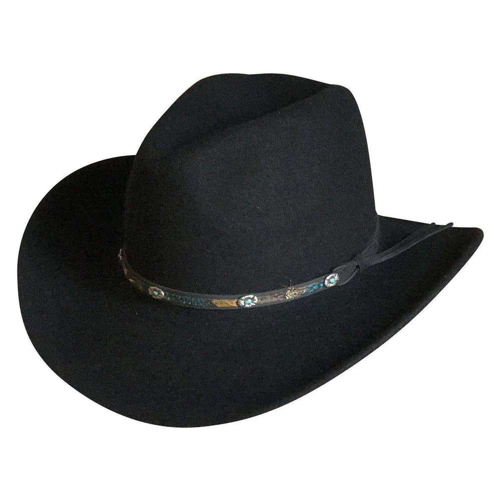 Crushable Black Felt Denver Western Cowboy Hat - Rockmount Clothing - Flyclothing LLC