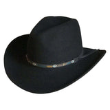 Crushable Black Felt Denver Western Cowboy Hat - Rockmount Clothing - Flyclothing LLC