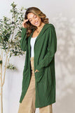 Basic Bae Full Size Ribbed Open Front Long Sleeve Cardigan - Trendsi - Flyclothing LLC