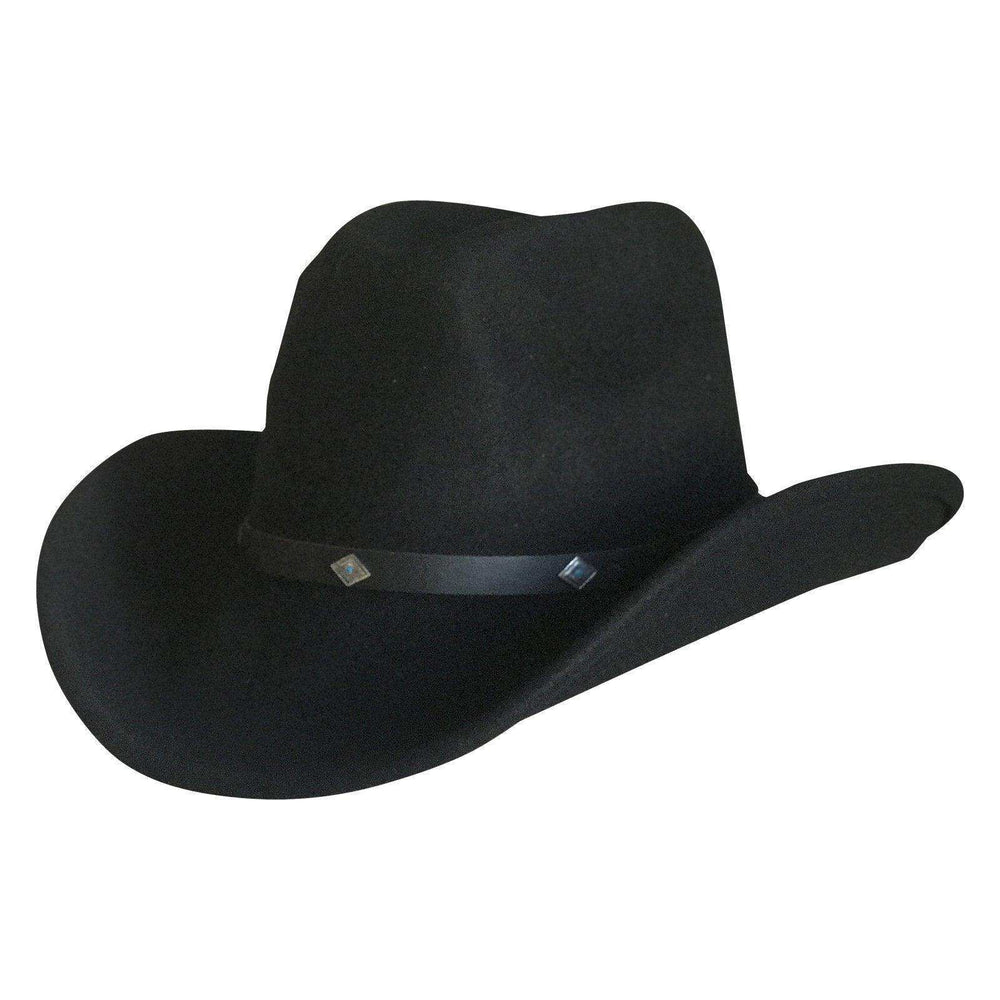Crushable Black Felt Magic Pinch Western Cowboy Hat - Rockmount Clothing - Flyclothing LLC