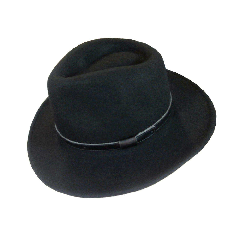 Rockmount Clothing Black Wool Felt Hat with Faux Leather Band - Rockmount Clothing - Flyclothing LLC