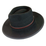Rockmount Clothing Black Wool Felt Safari Hat with Faux Leather Band - Rockmount Clothing - Flyclothing LLC
