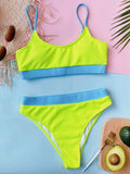 Scoop Neck Spaghetti Strap Two-Piece Swim Set - Trendsi - Flyclothing LLC