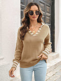 Johnny Collar Drop Shoulder Sweater - Trendsi - Flyclothing LLC