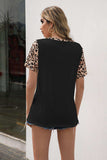 Leopard V-Neck Tunic Tee - Trendsi - Flyclothing LLC