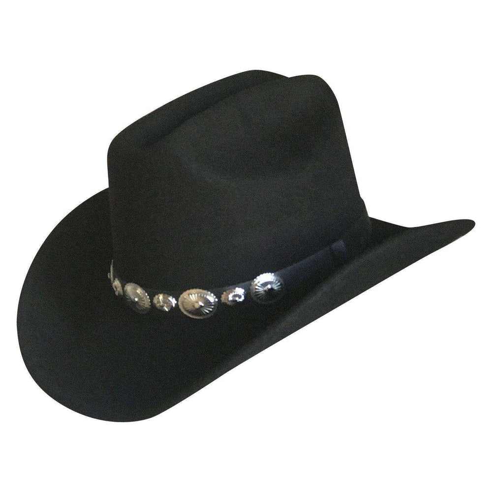 Crushable Black Felt Concho Western Cowboy Hat - Rockmount Clothing - Flyclothing LLC