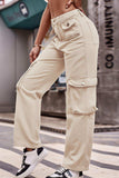 Buttoned Knee Pockets Loose Fit Jeans - Trendsi - Flyclothing LLC