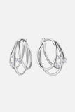 Moissanite 925 Sterling Silver Layered Earrings - Trendsi - Flyclothing LLC