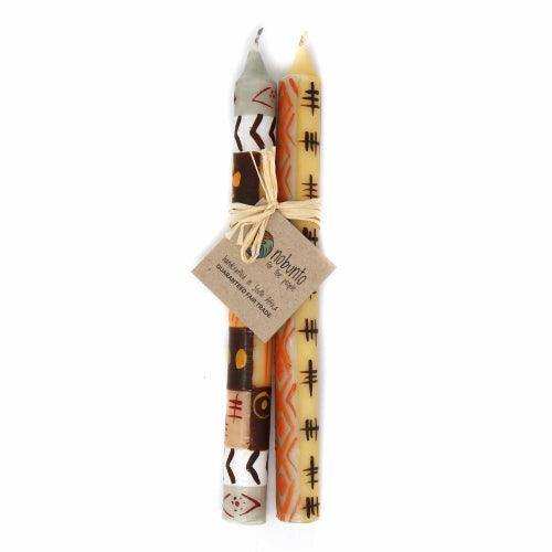 Tall Hand Painted Candles - Pair - Akono Design - Nobunto - Nobunto - Flyclothing LLC