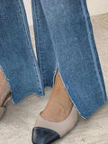 Slit Bootcut Jeans with Pockets - Trendsi - Flyclothing LLC