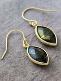 Geometrical Shape Natural Stone Dangle Earrings - Trendsi - Flyclothing LLC