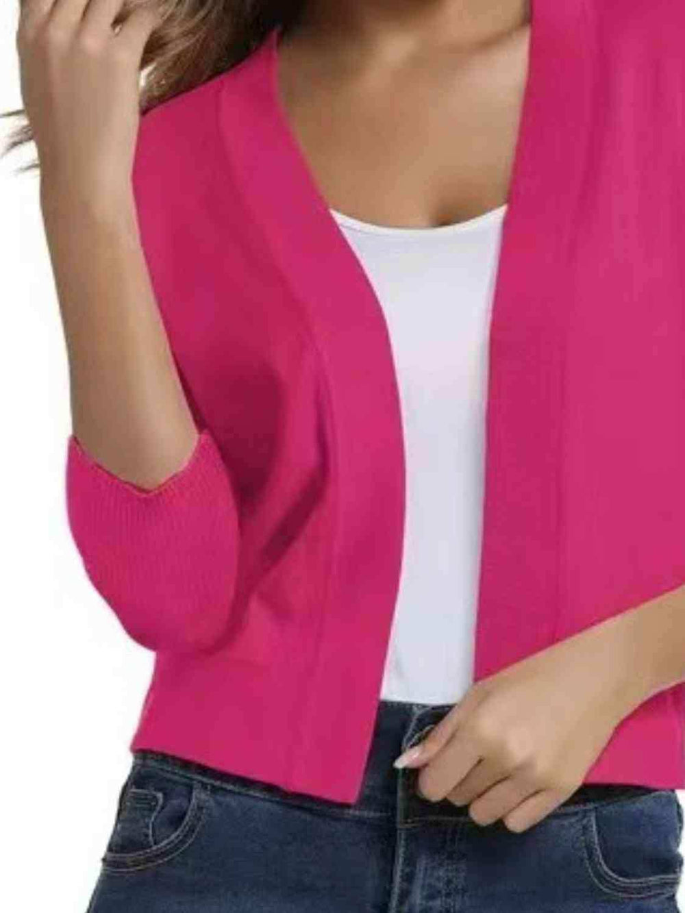 Open Front Cardigan - Trendsi - Flyclothing LLC