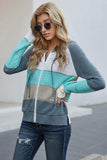 Zip-Up Raglan Sleeve Openwork Hooded Cardigan - Trendsi - Flyclothing LLC
