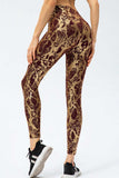 Animal Print Slim Fit Wide Waistband Long Sports Pants - Trendsi - Flyclothing LLC