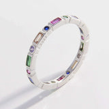 925 Sterling Silver Inlaid Zircon Ring - Trendsi - Flyclothing LLC