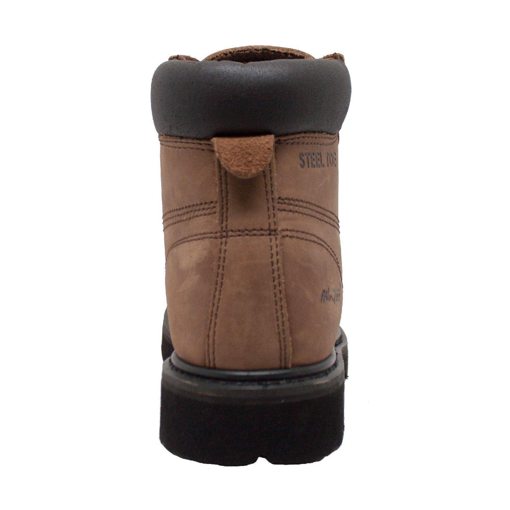 Men's 6" Steel Toe Work Boot Brown - AdTec - Flyclothing LLC