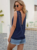Cutout V-Neck Tank Top - Trendsi - Flyclothing LLC