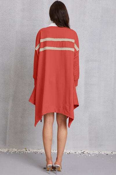 Half Button Handkerchief Hem Dress - Trendsi - Flyclothing LLC