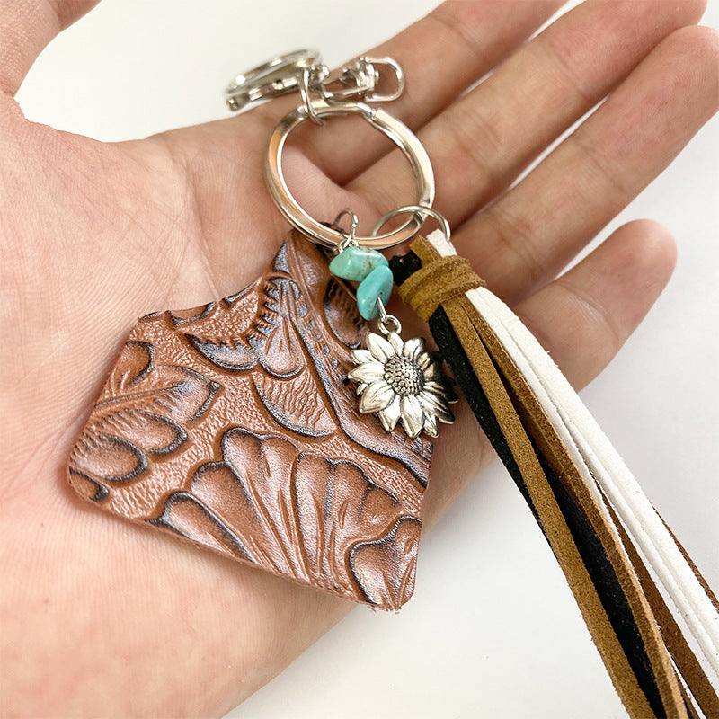 Turquoise Fringe Detail Key Chain - Trendsi - Flyclothing LLC