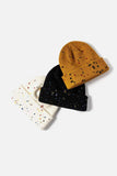 Confetti Rib-Knit Cuff Beanie - Trendsi - Flyclothing LLC