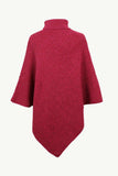 Turtleneck Buttoned Poncho - Trendsi - Flyclothing LLC