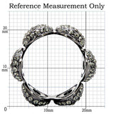 Alamode Ruthenium Brass Ring with Top Grade Crystal in Black Diamond - Alamode - Flyclothing LLC