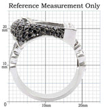 Alamode Rhodium + Ruthenium Brass Ring with AAA Grade CZ in Black Diamond - Alamode - Flyclothing LLC