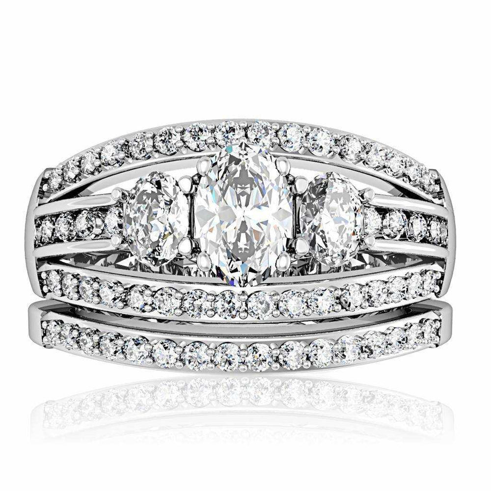 Alamode Rhodium Brass Ring with AAA Grade CZ in Clear - Alamode - Flyclothing LLC