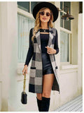 Plaid Lapel Collar Sleeveless Cardigan - Trendsi - Flyclothing LLC